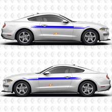 Dual Racing Side Stripes Vinyl Decal Kit for Musclecar Mustang S550_3