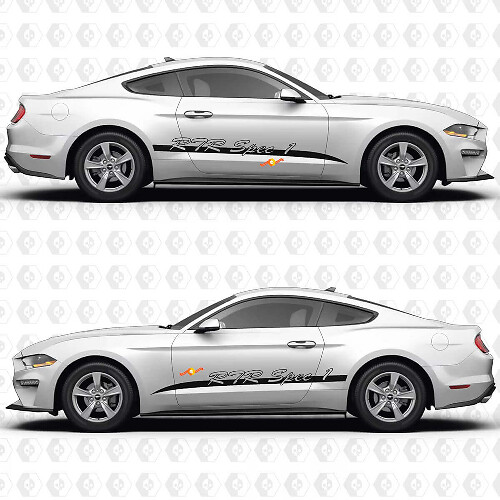 S550 Negative Space Stripe-RTR Spec 1 Side Doors Vinyl Decals Stickers for Ford Mustang 1