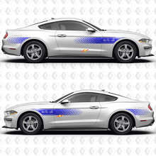 S550 Speed Line Pattern 37L V6 Side Doors Vinyl Decals Stickers for Ford Mustang 2