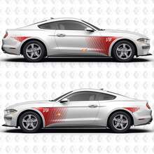 S550 Speed Line Pattern V6 Side Doors Vinyl Decals Stickers for Ford Mustang 3