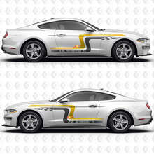 Vintage Racing Blocks 2.3L EcoBoost I4 Side Doors Vinyl Decals Stickers for Ford Mustang 3