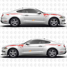 S550 GT Aero Flow Stripes Front Fender and Rear Quarter Panel Vinyl Decals Stickers for Ford Mustang 3