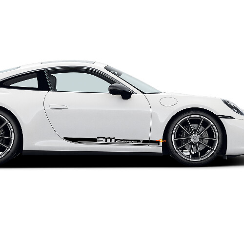 911 Carrera S Stripes Side Door Vinyl Decal Sticker for Porsche 911