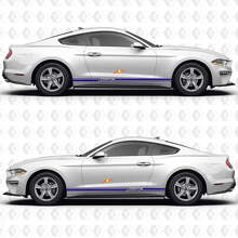 Adhesive Vinyl Decals Minimal Accent Stripe Roush Side Door Rocker Panel for Ford Mustang 3