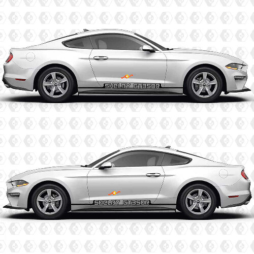 Shelby GT350R Stripes Side Door Vinyl Decal Kit for Musclecar Musclecarmodel S550 