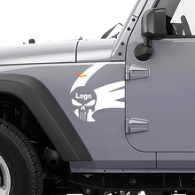 Punisher Logo Side Vinyl Decal for Jeep Wrangler Rubicon_2