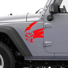 Punisher Logo Side Vinyl Decal for Jeep Wrangler Rubicon_3