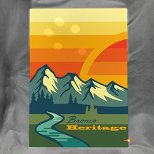 Bronco Heritage Gloss Acrylic Garage Wall Art Panel 2