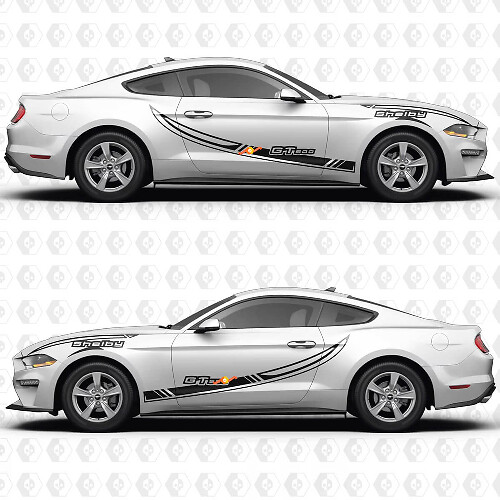 Autoclave Stripe Stickers Shelby GT500 Side Door Vinyl Decals for Ford Mustang 1