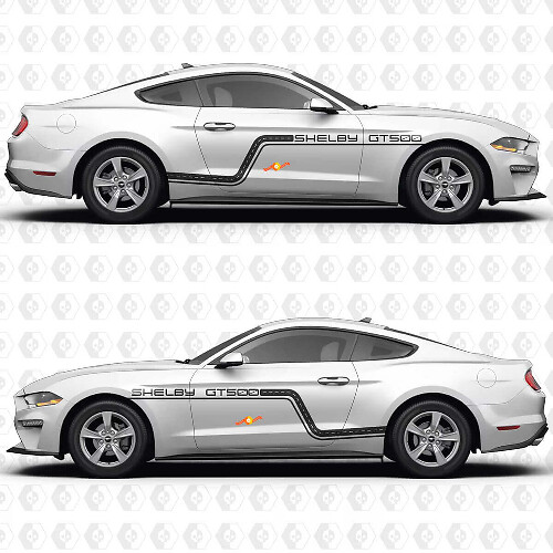 Track Inspired Stripe Side Door Vinyl Decals Stickers for Ford Mustang 1