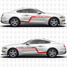 Track Inspired Stripe Side Door Vinyl Decals Stickers for Ford Mustang 3