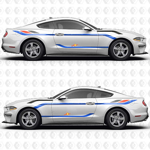 Vintage Racing Blocks Side Door Vinyl Decal Sticker Graphics for Musclecar Musclecarmodel
