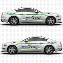 Vintage Racing Blocks EcoBoost Side Door Vinyl Decals Stickers for Ford Mustang 2