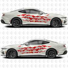 Claw Slash Stripe Side Door Vinyl Decals Stickers for Ford Mustang 3