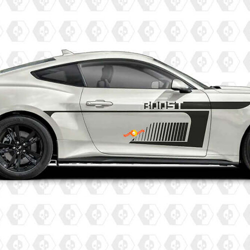 Boost Negitive Space Stripe Side Door Vinyl Decal Sticker Graphics for Musclecar Musclecarmodel