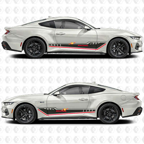 Triple Racing Stripes Side Door Vinyl Decals Stickers for Musclecar Musclecarmodel