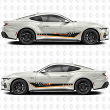 Triple Racing Stripes Side Door Vinyl Decals Stickers for Ford Mustang 3