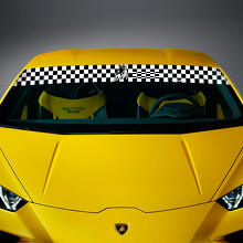 Racing Flag Windshield Vinyl Decals Stickers for Lamborghini Huracan Evo 3