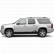 Mountain Range Door & Rocker Panel Vinyl Stripes for Chevrolet Suburban GMT900 2007-2014_2