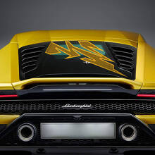 Abstrakt Grafisk Bakrute Vinylklistremerker for Lamborghini Huracan Evo 2