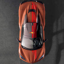 US Flag Upper Side Stripes Vinyl Decal Kit for Chevrolet Corvette C8_3