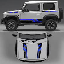 Rhino Edition Abstrakte Linien Grafik Seiten Türen und Motorhauben Vinyl Aufkleber 2 für Suzuki Jimny 2