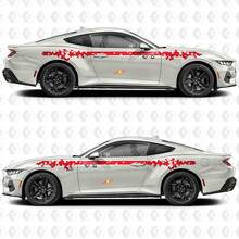 Digital Pixel Stripe Side Door Vinyl Decal Stickers 2 for Ford Mustang 2