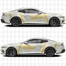 GT Premium Industrial Line Side Door Vinyl Decals Stickers for Ford Mustang 2