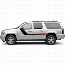 Sweeping Upper Accent Door & Rear Quarter Vinyl Stripes for Chevrolet Suburban GMT900 2007-2014_2