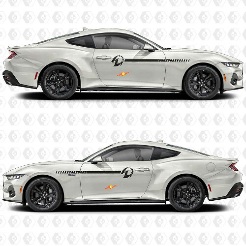 Horse Shadow Stripe Side Door Vinyl Decal Sticker Graphics for Musclecar Musclecarmodel