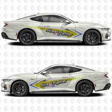 Street Fighter Look Side Door Vinyl Decals Stickers for Ford Mustang 3
