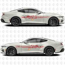 Eco Boost Urban Street Style Stripe Side Door Vinyl Decals Stickers for Ford Mustang 3