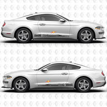 Pro Racing Touring Car Style Stripe Side Door Vinyl Decal Sticker Graphics for Ford Mustang 3