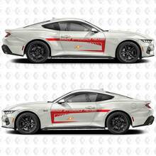 Packet for Bronze Appearance Negative Space Stripe Side Door Vinyl Decals Stickers Graphics for Ford Mustang 3