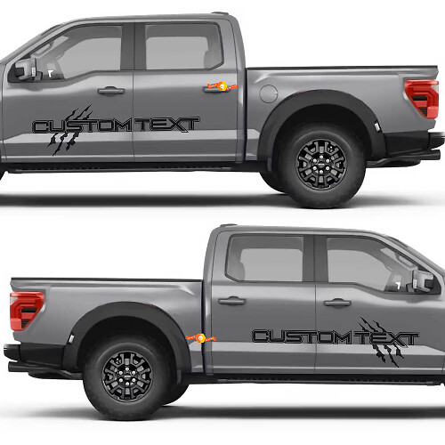 Claw Marks Text Combo Side Doors Vinyl Decal Sticker for Ford F-150