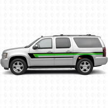 Retro Upper Beltline Door & Rear Quarter Vinyl Stripes for Chevrolet Suburban GMT900 2007-2014_3