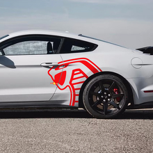 Cobra Side Decals Stickers for Ford Mustang GT350 GT500 Shelby 3