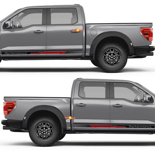 Perfomance Abstract Line Rocker Panel Vinyl Decal Sticker for Ford F-150 1