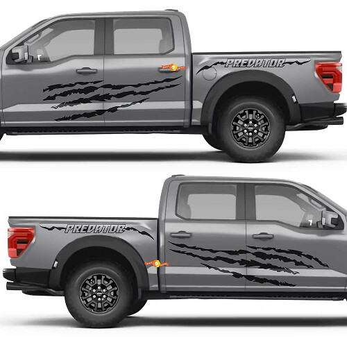 Predator Scratch Lines Side Doors Rear Guard Vinyl Decal Sticker for Ford F-150 1