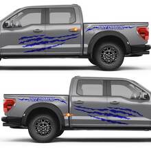 Predator Scratch Lines Side Doors Rear Guard Vinyl Decal Sticker for Ford F-150 2