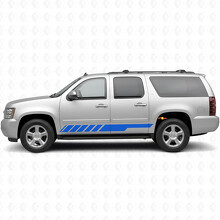 Slanted Racing Door & Rocker Panel Vinyl Stripes for Chevrolet Suburban GMT900 2007-2014_5