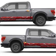 Topographic Map Pattern Side Doors Rocker Panel Vinyl Decal Sticker for Ford F-150 3
