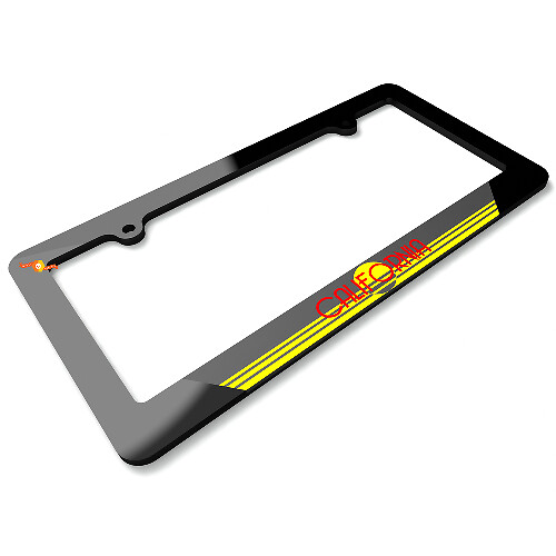 California State Black Grey Acrylic License Plate Frame style 2 1