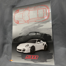 Custom 911 Glossy Acrylic Garage Wall Art Panel for Porsche fans 3