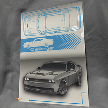 Custom Challenger Glossy Acrylic Garage Wall Art Panel for Dodge Challenger fans 2