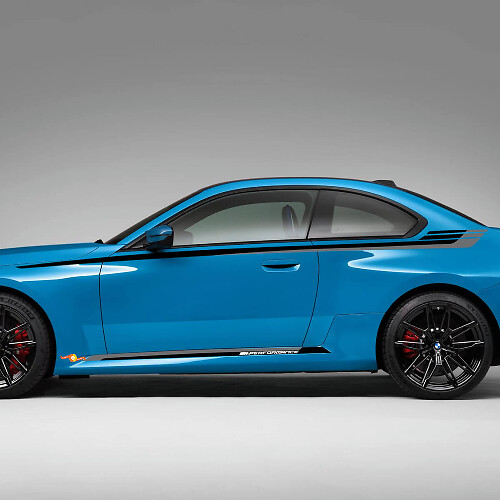 M Performance Style Side Stripes Vinyl Decal Kit for BMW M2 G87