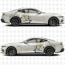Street Graffiti Style Side Doors Rear Fenders Vinyl Decals Stickers for Ford Mustang 3