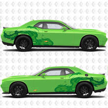 Tongues Of Flame Side Doors Rear Guards Vinyl Decals Stickers for Dodge Challenger 2