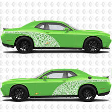 Graffiti Style Arc Side Doors Rear Guards Vinyl Decals Stickers for Dodge Challenger 3