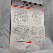 Custom LS1 Engine Glossy Acrylic Garage Wall Art Panel 3